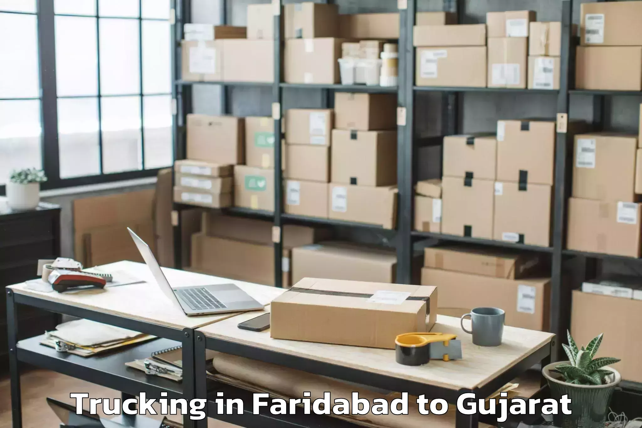 Professional Faridabad to Dhanera Trucking